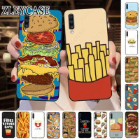 Cute food french fries burger pizza Cover For Samsung Galaxy A12 A13 A14 A20S A22 A23 A32 A50 A51 A52 A53 A70 A71 A73 5G Cases