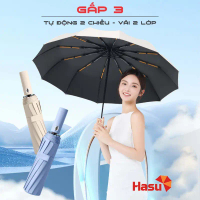 Ô dù che nắng mưa tự động gấp mở 2 chiều 12 nan - 8 nan vải 2 lớp Handigo