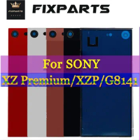 For Sony Xperia XZ Premium Back Glass Rear Battery Cover Door Housing Case Replacement Parts For Xperia XZP Back Cover