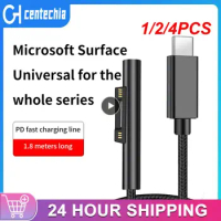 1/2/4PCS USB Type C Power Supply Charger Adapter 65W 15V 3A PD Fast Charging Cable Cord for Microsoft Surface 3 4 5 6 GO