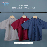 TWINKLE KIDDIE BAJU KOKO ANAK SERI HANABI VARIAN BOLD | ATASAN ANAK 1-12 TAHUN