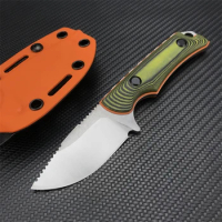 Hidden Canyon Hunter Fixed Blade Knife 2.79" Drop Point Orange G10 Handles K Sheath - 15017-1 Tactical Camping Outdoor EDC Tool