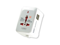 【太星電工MAXSTAR】AA302附2USB多國 轉換 旅行用 插座(二腳扁型插/八字扁腳插/圓型雙腳插)
