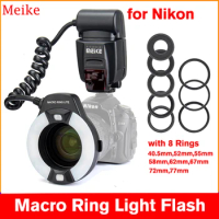 Meike MK-14EXT MK-14-EXT i-TTL LED Macro Speedlite Ring Flash Light for Nikon D5600 D90 D5000 D5100 D3200 D3100 D750 D600 D700
