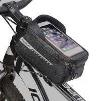 Bicycle Bag Phone Case Holder Touchscreen Front Beam Bike Bag Waterproof Frame Front Top Tube Cycling Bag MTB Bike Accessories