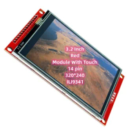 Electronic 3.2 Inch Red Module With Touch ILI9341 IC 320*240 Resolution TFT SPI 4 Wire SPI Interface Factory Display Original
