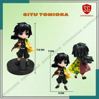Action figure miniatur demon slayer Chibi cute Tanjiro Inosuke Zenitsu Nezuko Giyu Topper Giyu Tomio