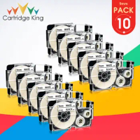 10PK for Casio Black on White XR-9WE Label Tape 9mm*8m Replace for Casio KL-60 KL-120 KL-300 CW-L300 KL-430 KL-C500 LabelMaker