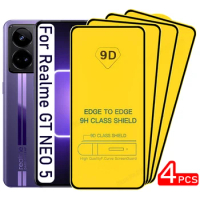 4PCS For Realme GT NEO 5 SE 9D Tempered Glass For Realme GT 5 GT5 Neo 3 3T 2 2T 5G Screen Protectors For Realme GT 2 Pro Master