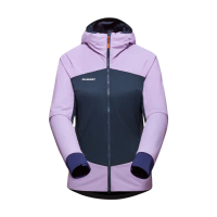 【Mammut 長毛象】Taiss IN Hybrid Hooded Jacket W 軟殼連帽外套 星系紫/海洋藍 女款 #1013-02690