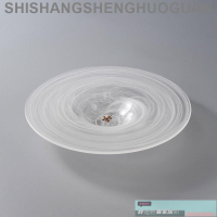特色餐具 餐盤 可開發票 水晶玻璃冰紋草帽碗簡約圓形透明意境菜菜盤高級感點心水果西餐盤