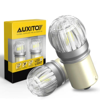 AUXITO 2Pcs P21W BA15S 1156 LED Bulb Canbus Error Free 6000K Super Bright LED Back Reversing Light DRL for Mercedes w203 w140 VW