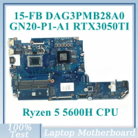 DAG3PMB28A0 With Ryzen 5 5600H CPU Mainboard GN20-P1-A1 RTX3050TI For HP 15-FB Laptop Motherboard 100% Fully Tested Working Well