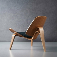 北歐ns創意簡約設計師沙發椅子微笑飛機貝殼椅 休閑椅子北歐家具