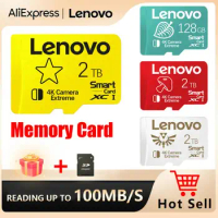 Lenovo 2TB Micro TF SD Card 1TB 512GB 256GB SD/TF Flash Memory Card v30 High Speed Cameracartão de memória For Nintendo Switch