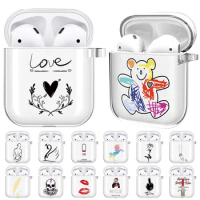 Silicone Cover Case for Apple Airpods 1/2 Bluetooth Earphone Case for A1523, A1722, A2032, A2031 Earphone Accessories Skin