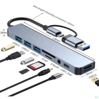 HUB Type C và HUB USB 3.0 tốc độ cao TEKKIN cổng chia usb mở rộng kết nối chuyển đổi cho laptop táo 