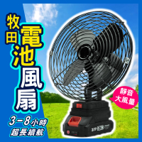 【DE生活】8吋鋰電風扇-不含電池 牧田電池通用(電風扇 充電風扇 戶外電扇 無線電扇 移動風扇)