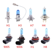 Bulb H1/H3/H4/H7/H8/H11/9005/9006 12V 55W 5000K Glass Car Headlight 50LC