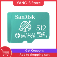 Newest SanDisk microSDXC Memory Card 512GB Micro SD Card U3 Flash Card 4K Ultra HD TF Card Original For Nintendo Switch