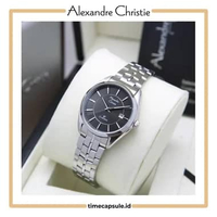 Jam Tangan Wanita ALEXANDRE CHRISTIE Original AC 8578 LD Garansi Resmi 1 Tahun SILVER BLACK