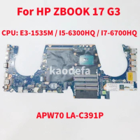 LA-C391P Mainboard For HP ZBOOK 17 G3 Laptop Motherboard CPU: E3-1535M / I5-6300HQ / I7-6700HQ 848306-601 920991-601 848302-601