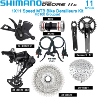 SHIMANO DEORE M5100 11S Groupset SL+ RD-M5100 MT200 Hydraulic Disc Brake CS-M5100 Cassette Chain Racework XT BB52 Kit For MTB