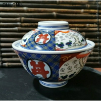 日式和風 帶蓋的碗 高足碗陶瓷碗 牛井碗 牛丼碗 如意深盤