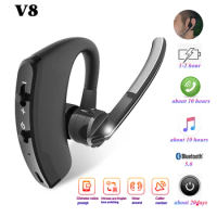 V8 Bluetooth Earphone Wireless headphones Mic Audiophile Headphones Business Headset Earbuds For iPhone Samsung Huawei Xiaomi
