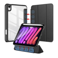 For iPad mini 6 Case 아이패드미니6 케이스 Detachable Magnetic Trifold Stand Flip Tablet Case with Pencil Holder For iPad 8.3 Dux Ducis