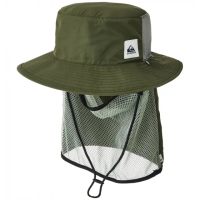 【QUIKSILVER】男款 配件 戶外運動帽 漁夫帽 衝浪帽 M&amp;W UV WATER SUP HAT(軍綠)