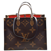 LV M45320經典OnTheGo GM Monogram雙色帆布手提/斜背包(大)