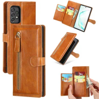 Galaxy A32 5G Leather Zipper Flip Wallet Case For Samsung A32 5G SM-A326B Cover For Samsung Galaxy A32 a 32 5G 6.5" Card Holde