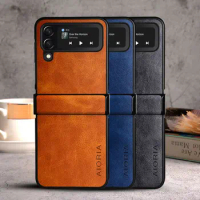Case for Samsung Galaxy Z Flip 4 Flip4 5G coque Luxury Vintage leather Full Protective cover for samsung galaxy z flip 4 case