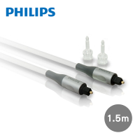 PHILIPS 飛利浦 1.5m數位光纖音源線附3.5mm轉接頭 SWA3302S/10