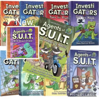 นักวิจัย1-9สีเต็มรูปแบบภาษาอังกฤษหนังสือการ์ตูนปกแข็ง Investi Gators โดย John Patrick Green ส่งจากไท