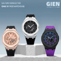 GienCreatives Casioak GMAS2100/GA2100/GM2100 Mod 4th gen Watchcase Stainless Steel Rubber Butterfly Buckle Band Kit Parts