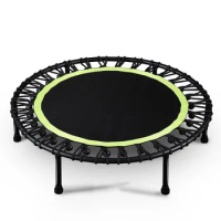 40" Portable Round Mute Trampoline Adult Fitness Elastic Rope Trampoline For Kids Bearing 150KG Fitness Trampoline For Jumping