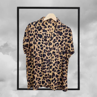 kemeja pria shirt leopard / kemeja pria lengan pendek / kemeja leopard pria / kemeja hawai pria Baj