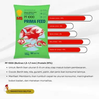 PRIMA FEED PF 0, PF 100, PF 500, PF 800, PF 1000 β Pakan Larva & Benih Ikan (1 Sak Isi 10 Kg) PRIMA