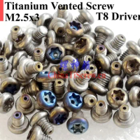 QCTI M2.5 Titanium Vented screws M2.5x3 Pan Head Torx T8 Driver Ti GR2 1 pcs/lot