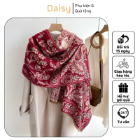 Khăn Choàng Len Hàn Quốc, Khăn Quàng Cổ Len Unisex Họa Tiết Tế Bào Phong Cách Hàn Quốc - DAISY - LN0