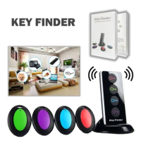 Wireless Key Finder Tracker Set with 1 Transmitter 4 Receivers Remote Control Locator Portable Tracker for Keys Wallet Pet Phone