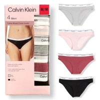 【Calvin Klein】4件組 CK 女生 經典LOGO 莫代爾 吸濕透氣 女款 內褲 三角褲(4件組莫代爾CK女內褲)