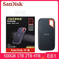 Sandisk E61 SSD 1050MB/S 500GB 1TB 2TB 4TB High Speed External Disk Hard Drive Solid State Disk Portable SSD For Laptop Desktop
