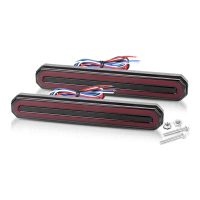 2x Oval 9 Inch LED Stop Turn Tail Brake Lights Truck Trailer Flowing DRL Lamp for Truck Trailer ATV