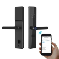 Digital Lock For Home Door Lock Fingerprint Tuya Wifi Smart Lock Card Paasword Door Handle