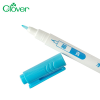耀您館★日本製Clover藍色”細“水消筆24-412記號消失筆水洗筆水溶筆水洗記號筆拼布筆裁縫紉筆,取代粉餅粉筆粉土筆【全館299超取免運】【APP下單點數4倍送】