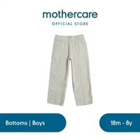 Mothercare Stone Linen Blend Trousers - Celana Anak Laki-laki (Cokelat) 7-8Y Cokelat
