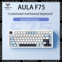 Aula F75 Wolf Spider F75 Customized Mechanical Keyboard Gasket Structure Full Key Hot Plug Wireless Three-mode Bluetooth Esports